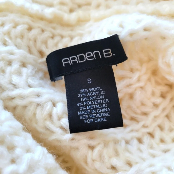 Arden B Cowl Neck Sweater Dress / Sweet Cream / Size Small - Picture 5 of 5